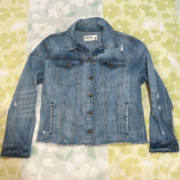 Pistola oversized raw edge denim jacket 🩵🩵🩵 - Picture 2 of 5